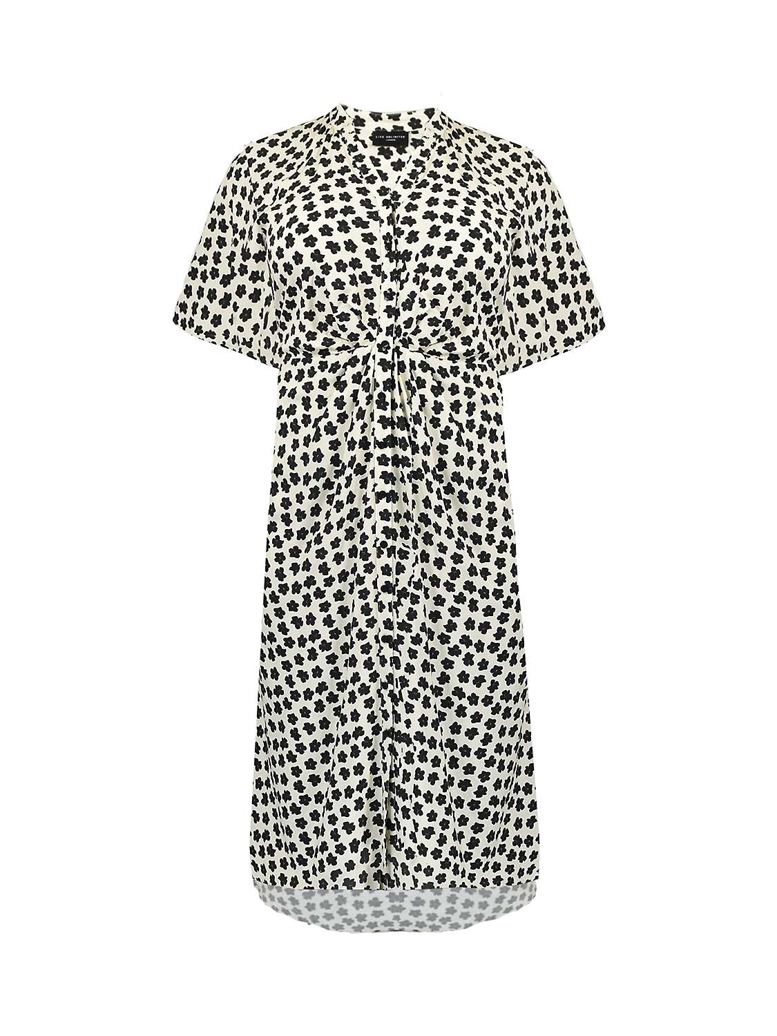 Buy Live Unlimited Curve Ditsy Daisy Shirt Dress, Cream/Black Online at johnlewis.com