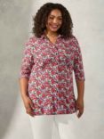 Live Unlimited Curve Ditsy Print Empire Seam Jersey Shirt, Multi