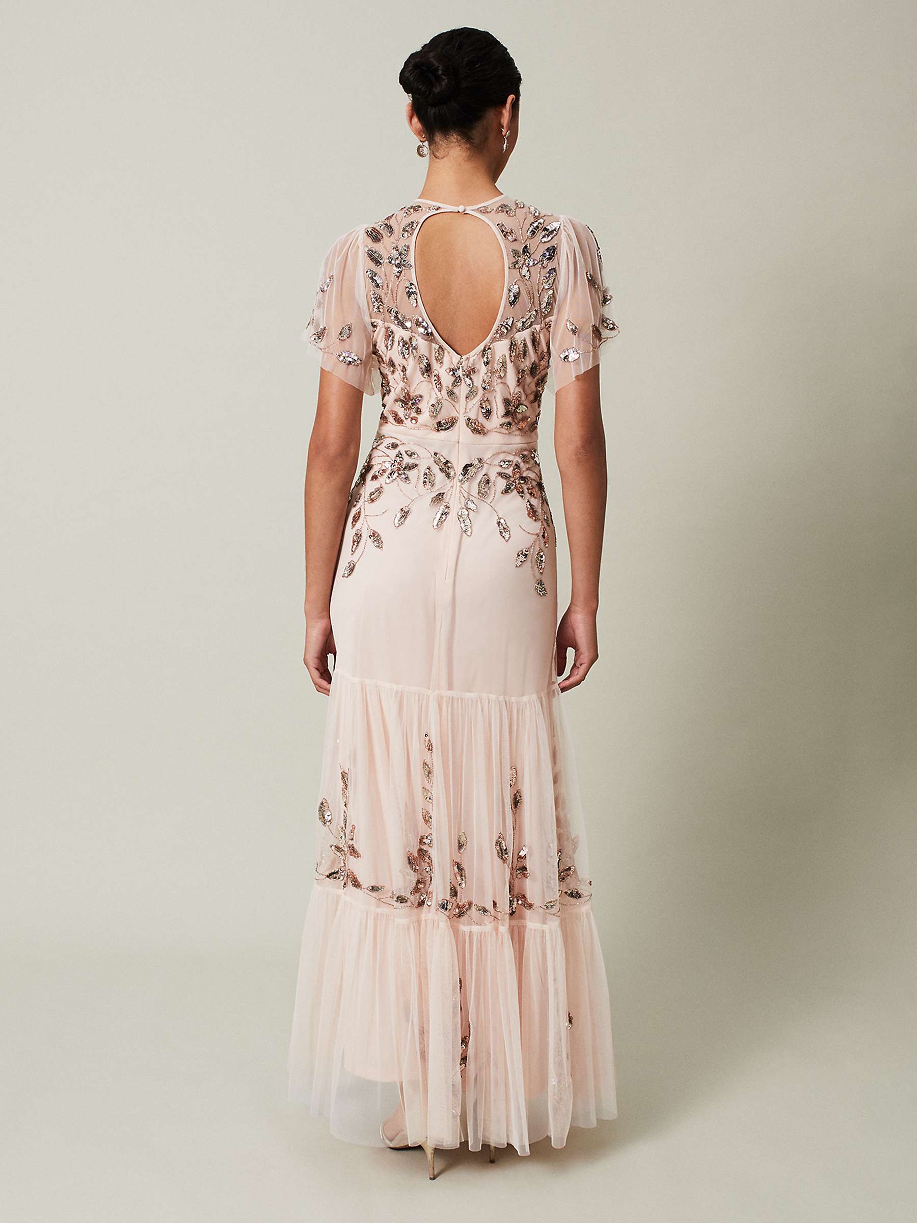Buy Phase Eight Hilary Embellished Dress, Mauve Online at johnlewis.com