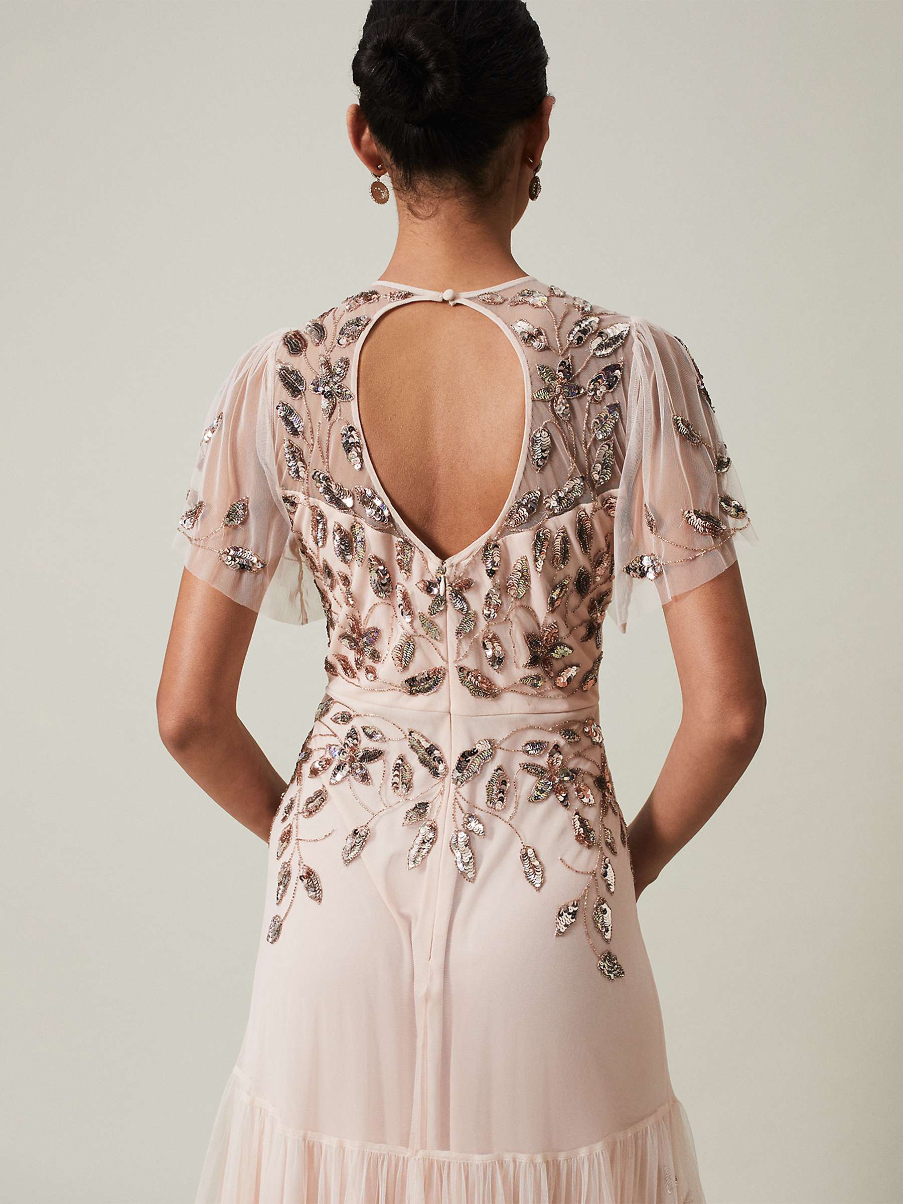 Buy Phase Eight Hilary Embellished Dress, Mauve Online at johnlewis.com