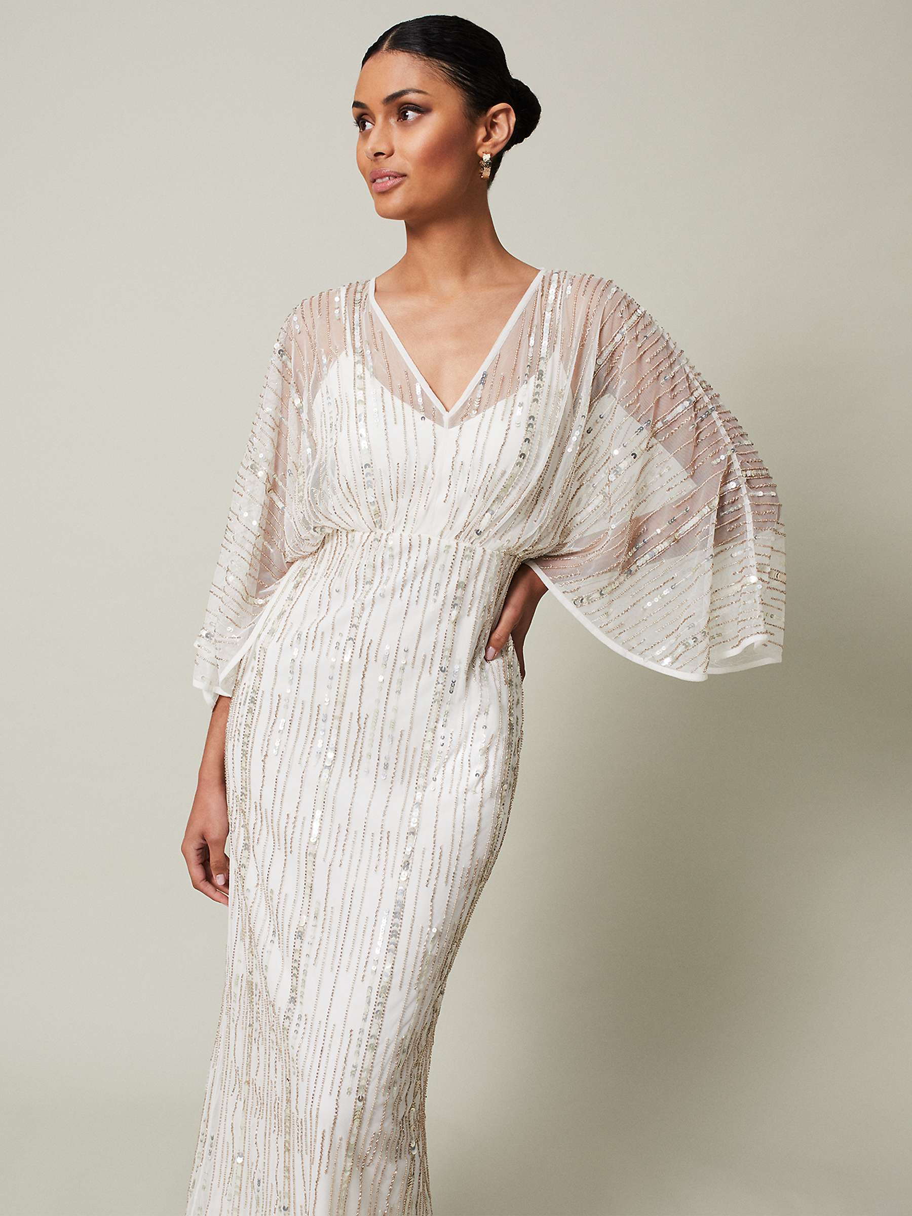 Buy Phase Eight Melanie Embellished Dress, Ivory Online at johnlewis.com
