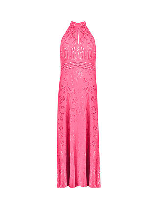 Ro&Zo Camilla Jacquard Satin Keyhole Dress, Pink