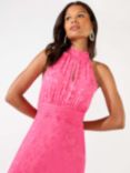Ro&Zo Petite Camilla Jaquard Satin Keyhole Dress, Pink