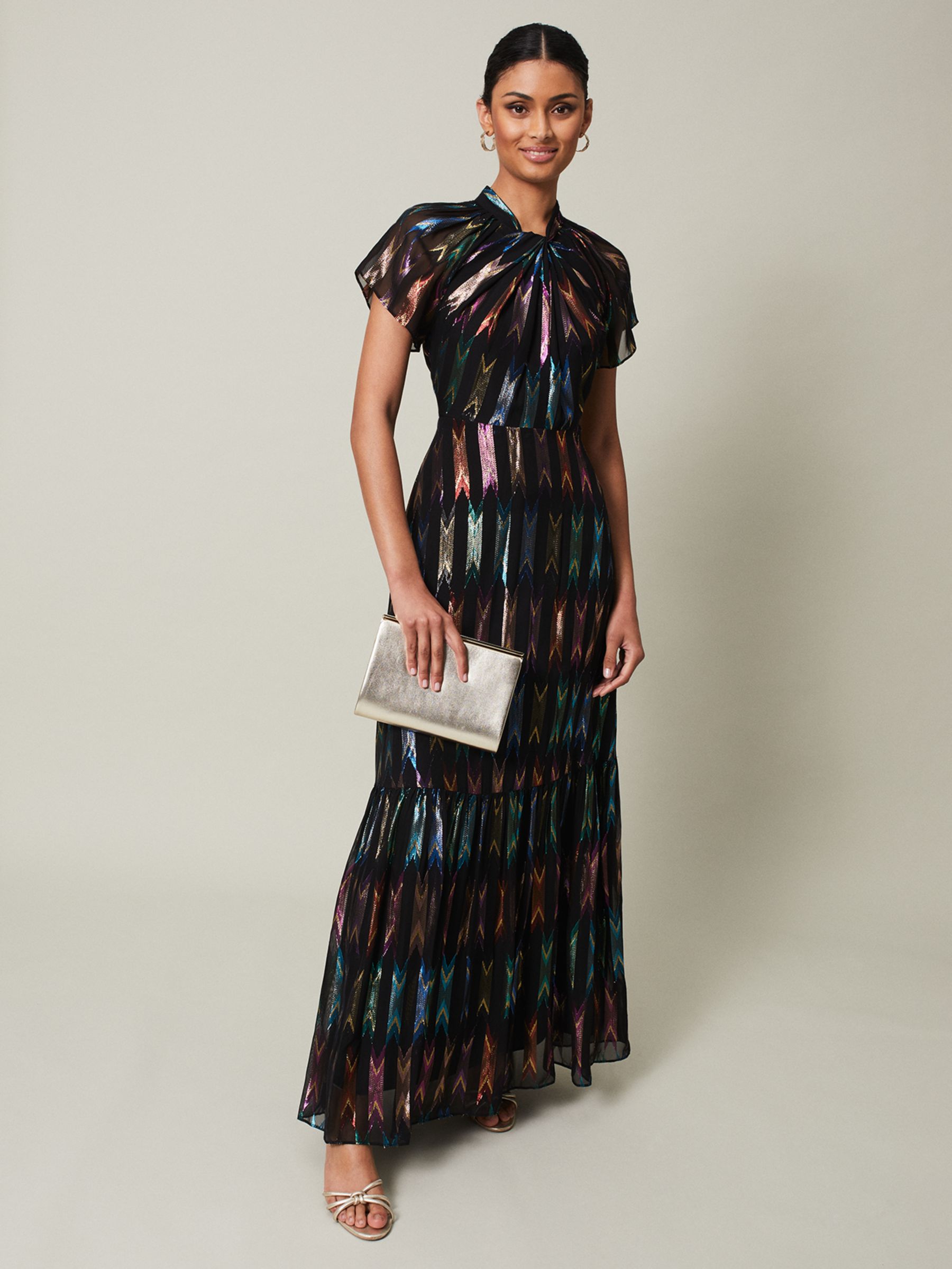 Phase Eight Letitia Jacquard Maxi Dress, Multi at John Lewis & Partners