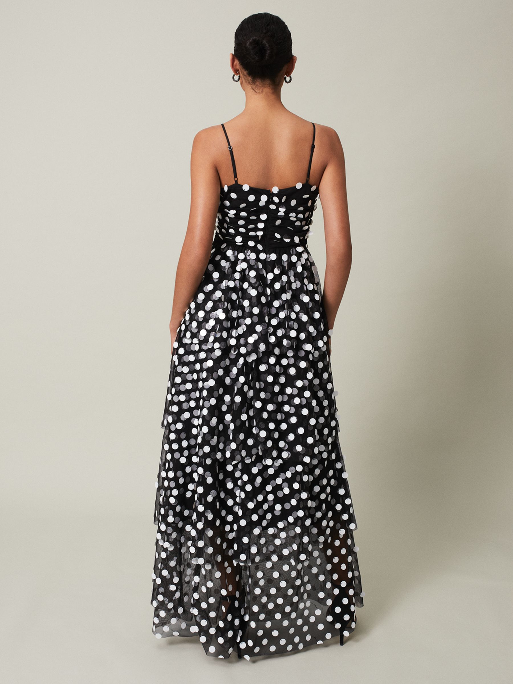 Buy Phase Eight Avianna Spot Dress, Black/Ivory Online at johnlewis.com