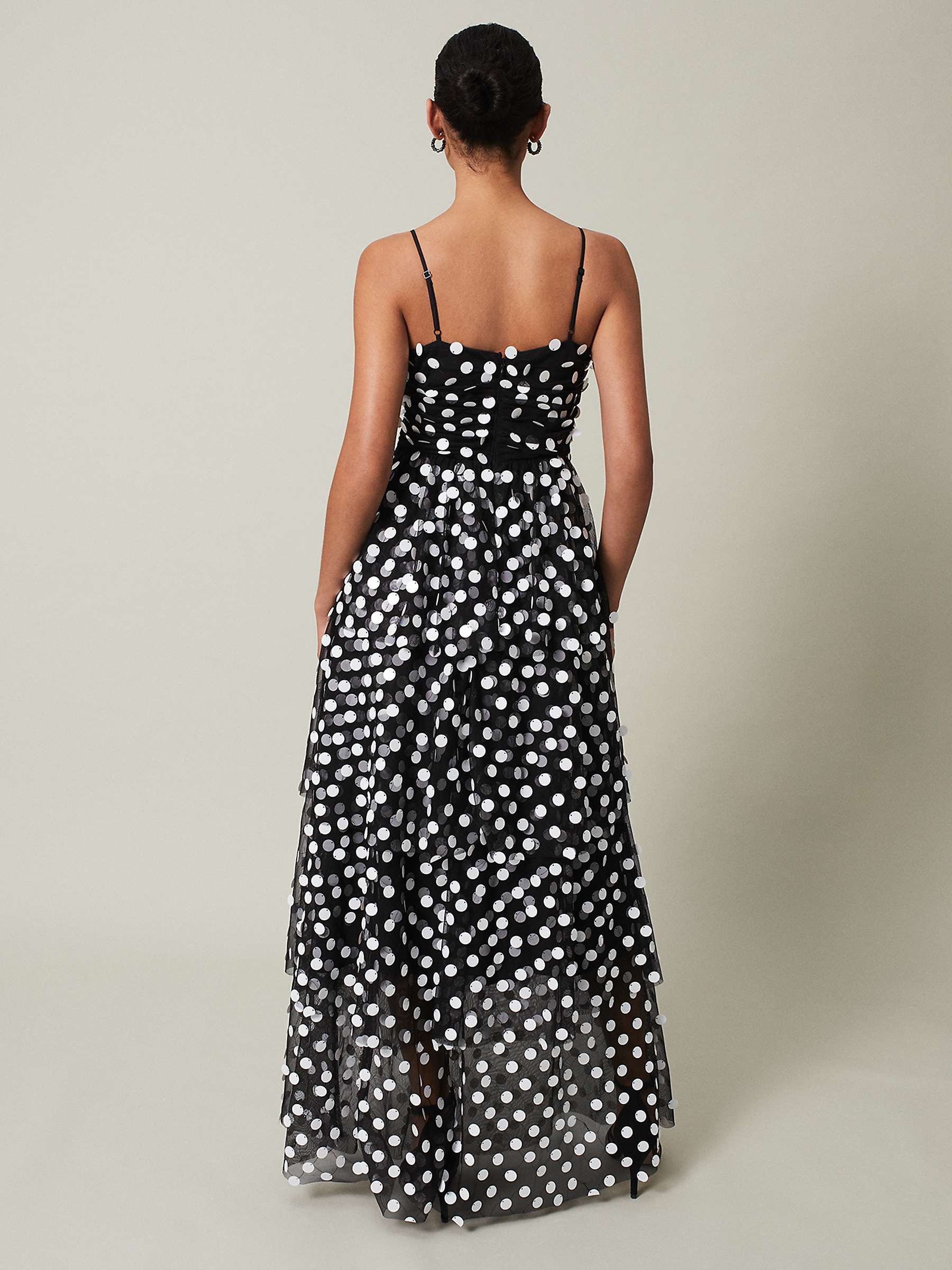 Buy Phase Eight Avianna Spot Dress, Black/Ivory Online at johnlewis.com