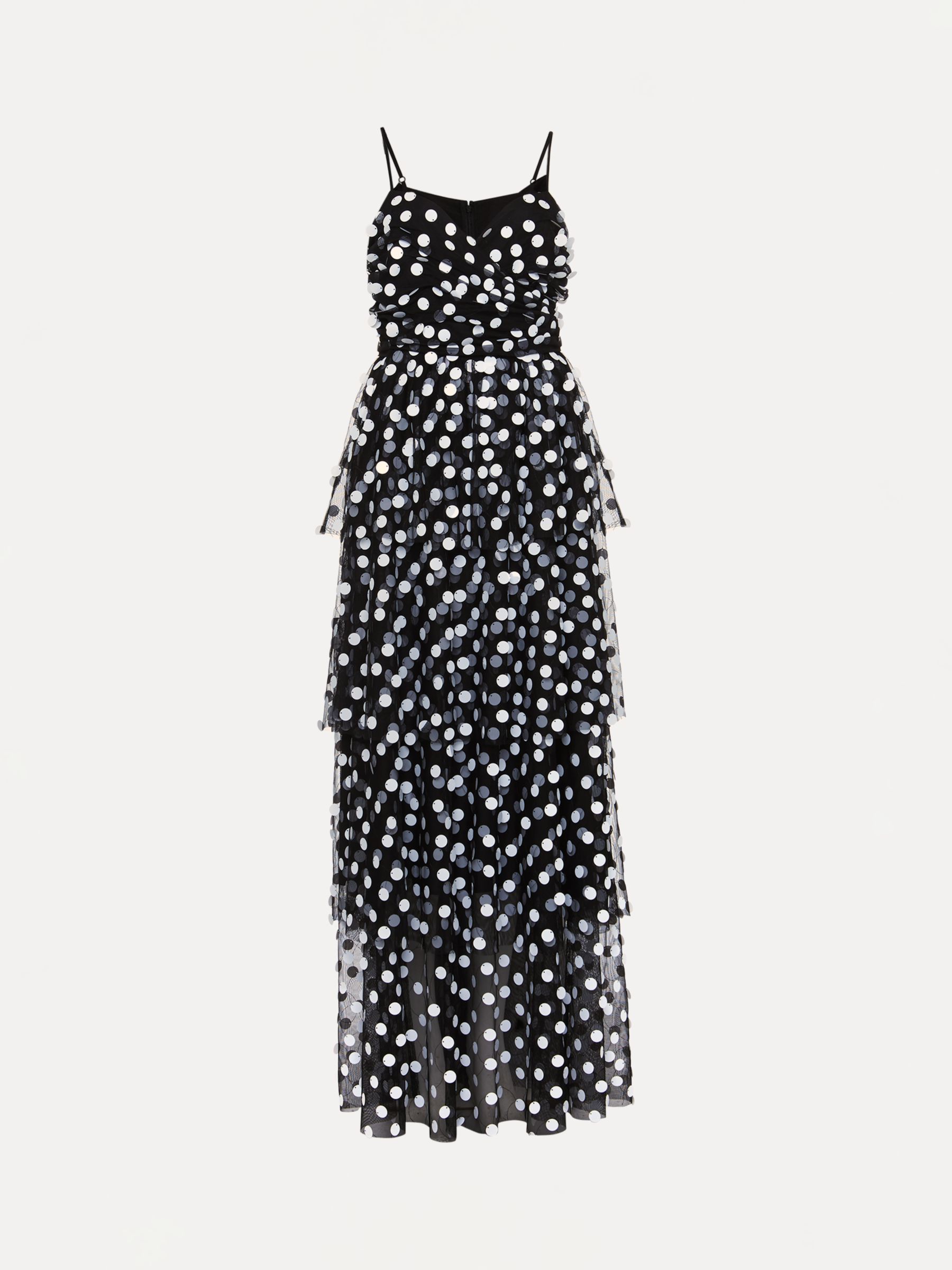 Buy Phase Eight Avianna Spot Dress, Black/Ivory Online at johnlewis.com