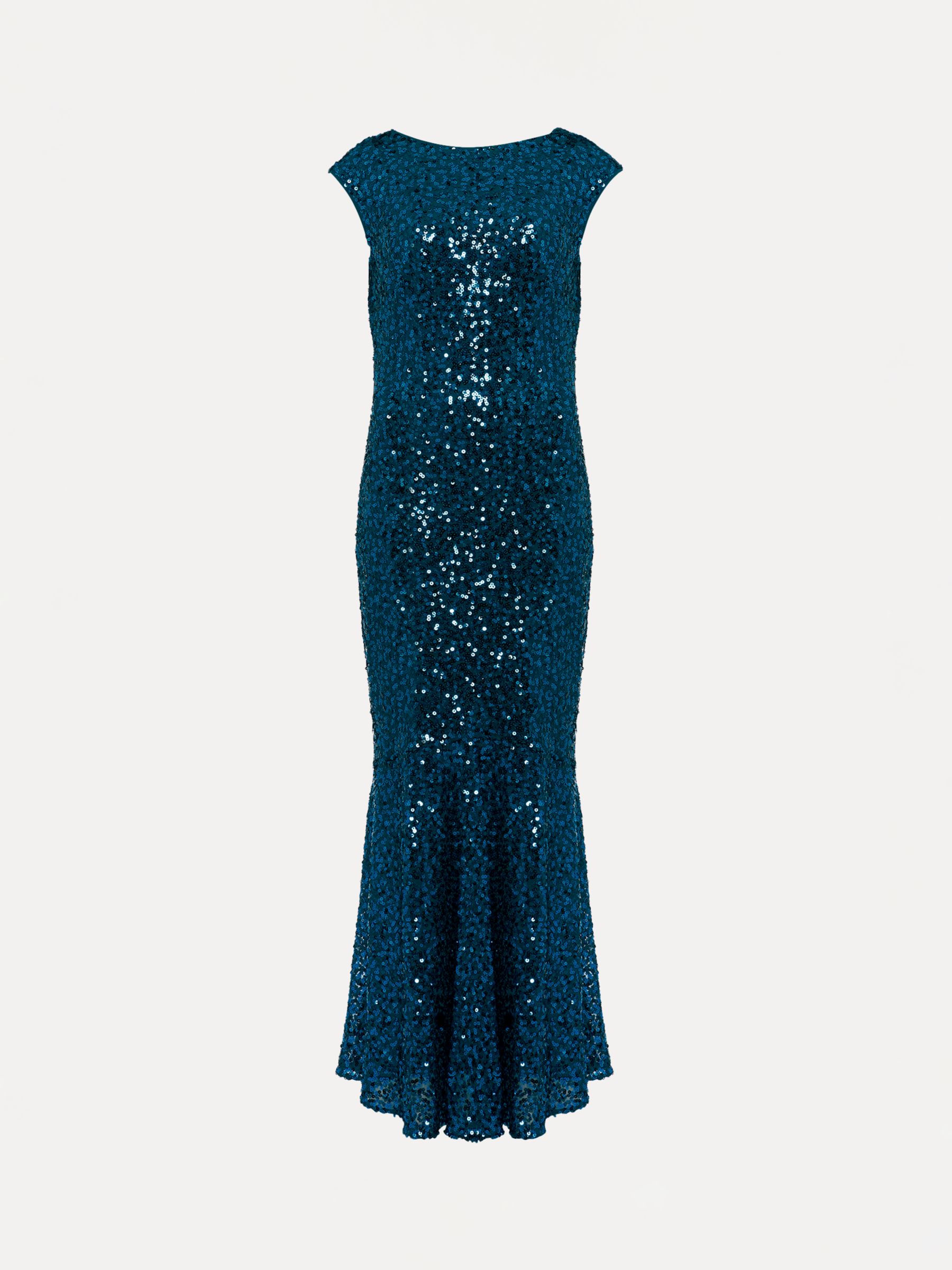 Phase Eight Collection 8 Haven Sequin Maxi Dress, Aquamarine