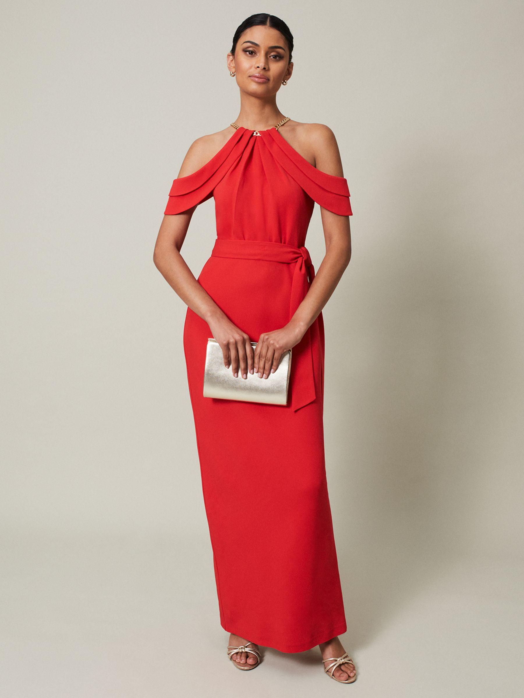 Phase Eight Elaine Maxi Dress, Red at John Lewis & Partners