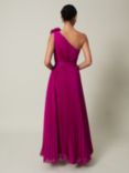 Phase Eight Collection 8  Minnie One Shoulder Pleated Maxi Dress, Magenta, Magenta