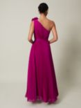 Phase Eight Collection 8  Minnie One Shoulder Pleated Maxi Dress, Magenta