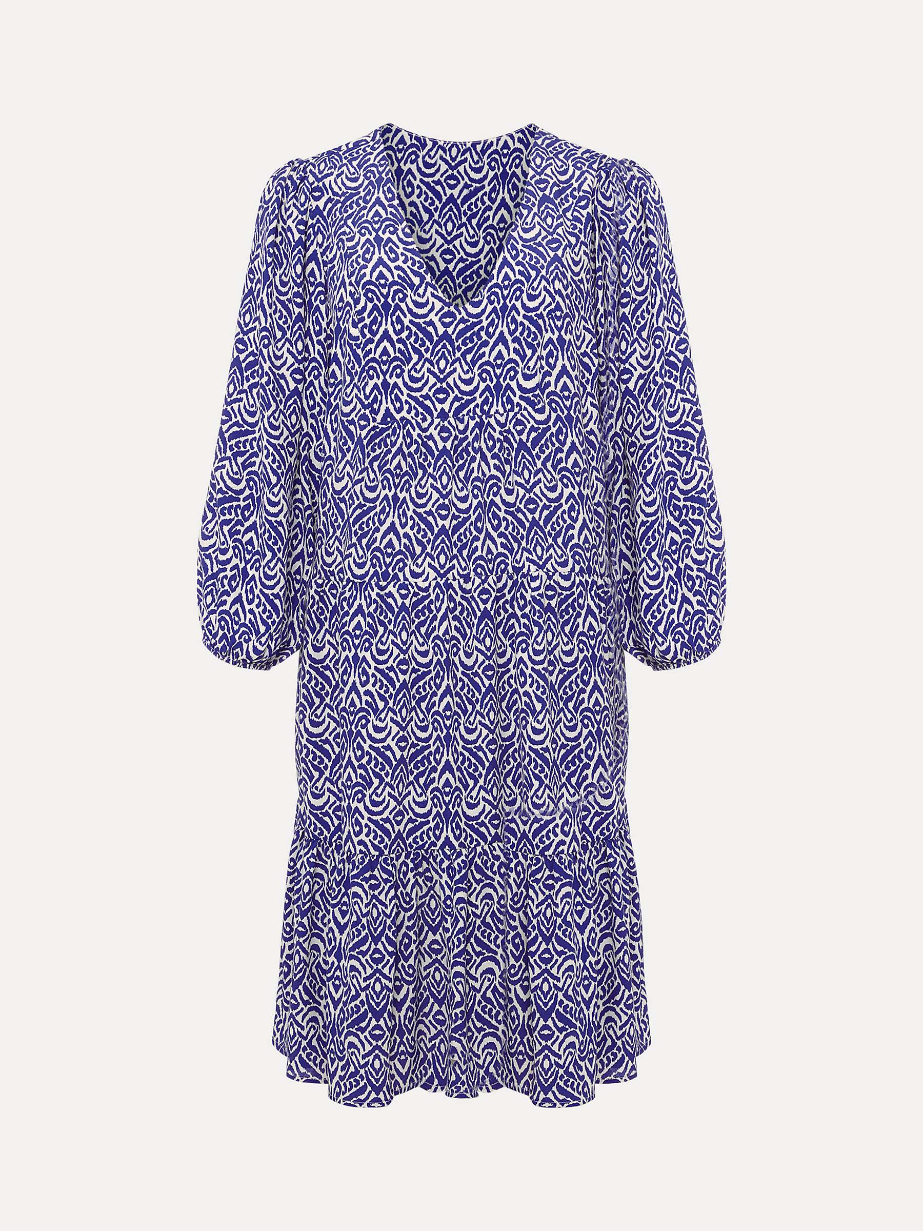 Buy Phase Eight Alicia Ikat Swing Dress, Blue/Ivory Online at johnlewis.com