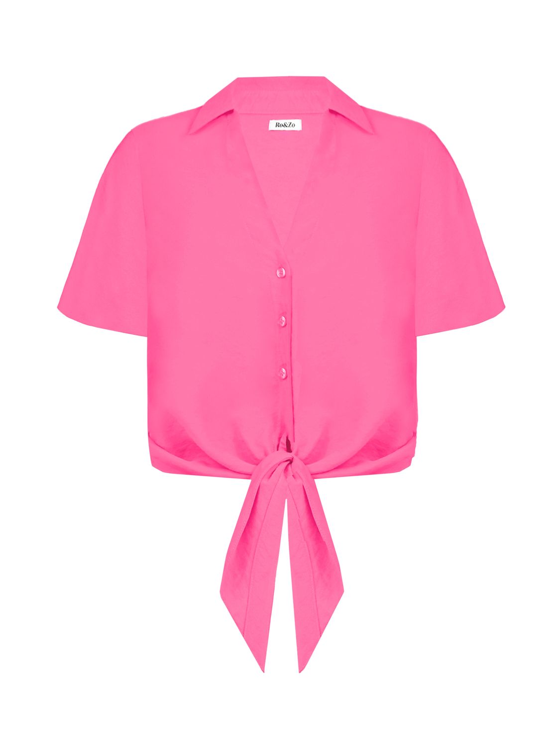 Buy Ro&Zo Flutter Sleeve Tie Hem Shirt Online at johnlewis.com