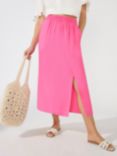 Ro&Zo Shirred Waist Midi Skirt, Pink