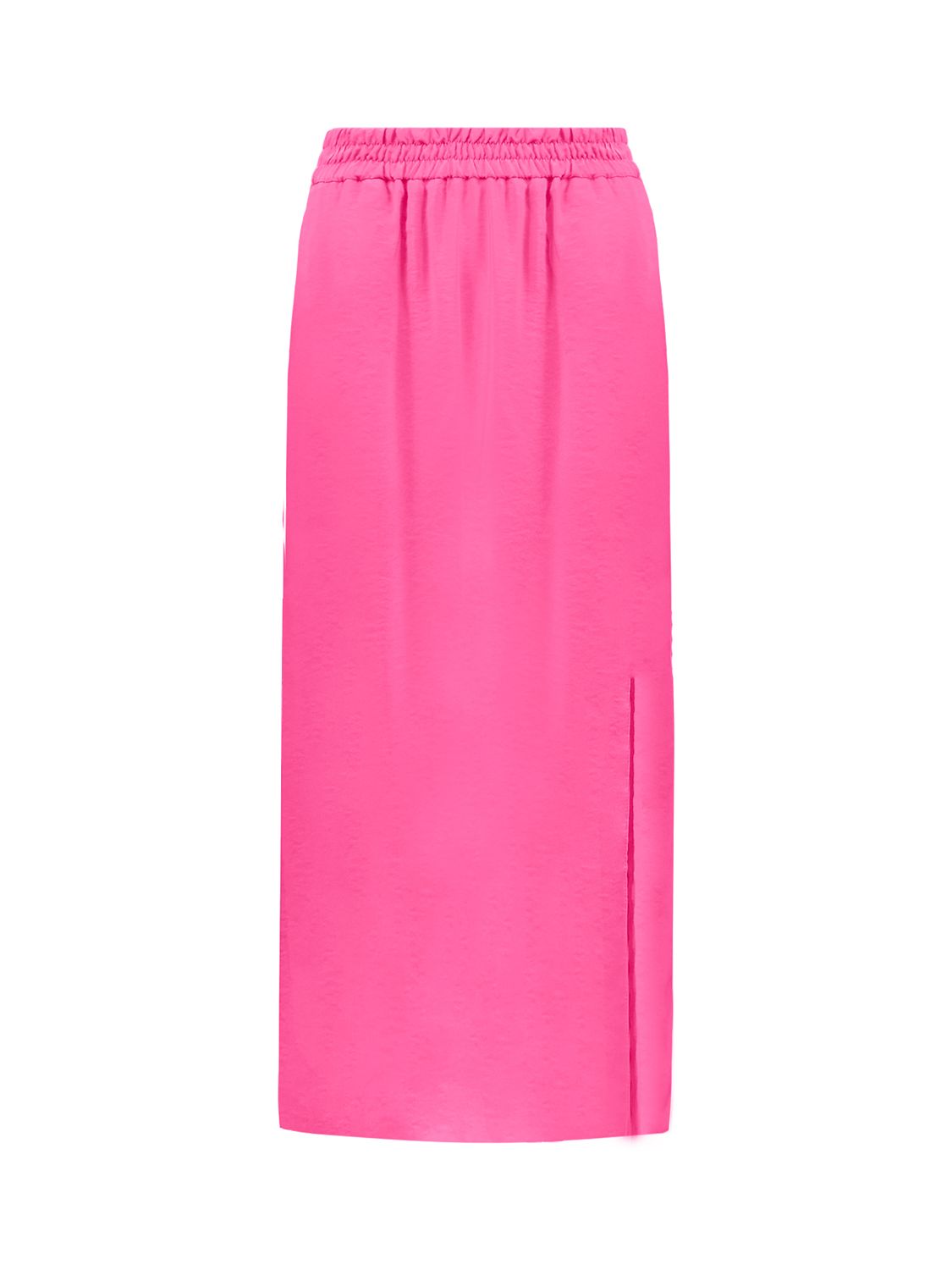 Buy Ro&Zo Shirred Waist Midi Skirt, Pink Online at johnlewis.com