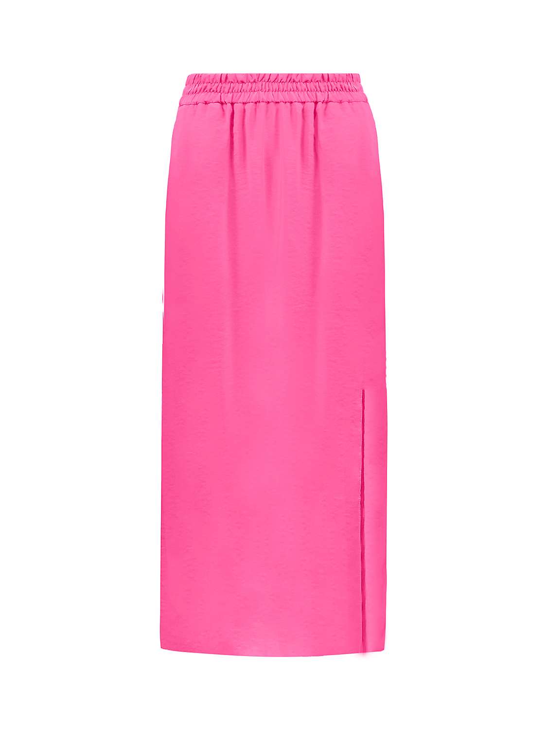 Buy Ro&Zo Shirred Waist Midi Skirt, Pink Online at johnlewis.com