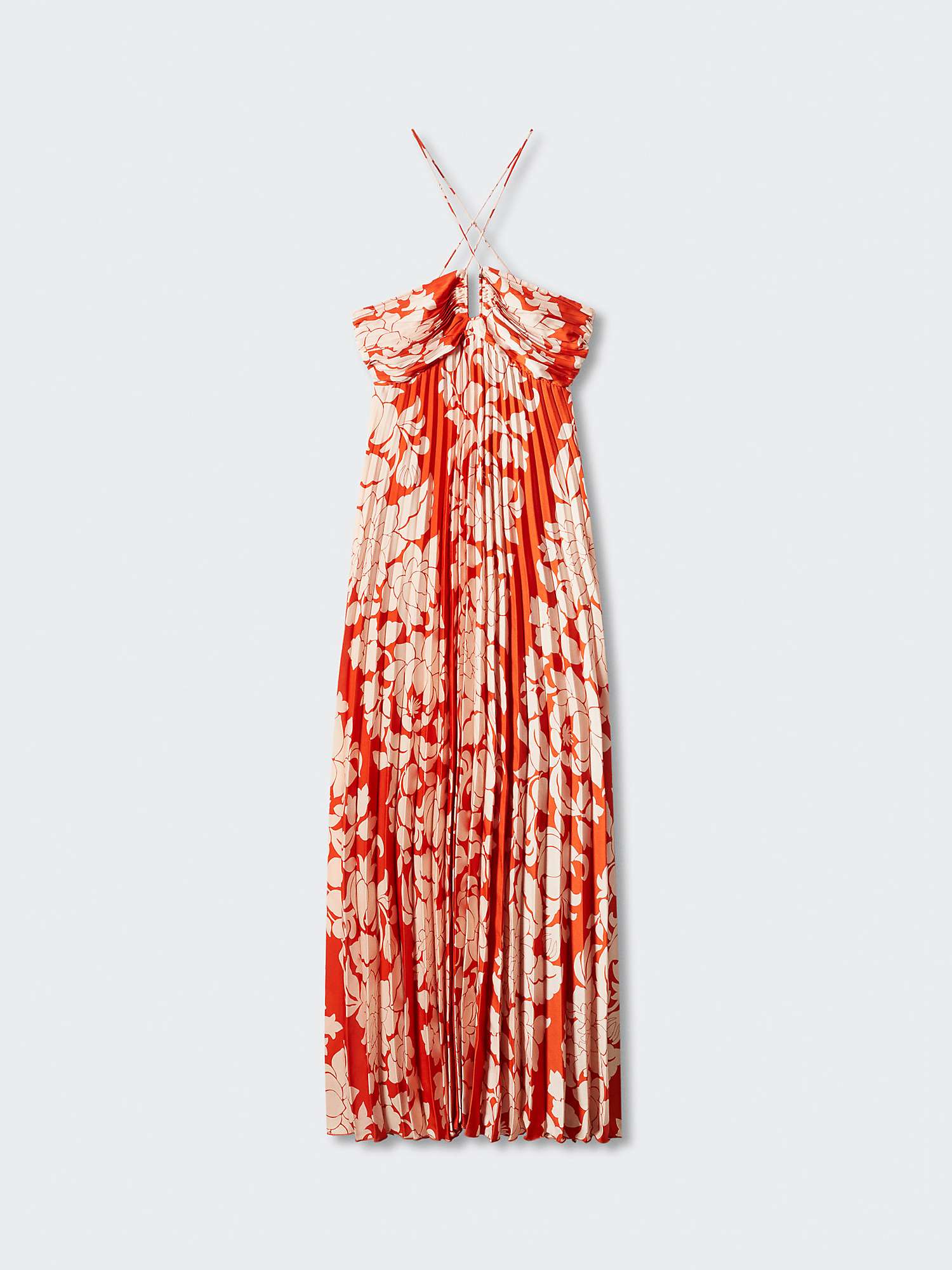 Buy Mango Rania Pleated Maxi Dress, Red Online at johnlewis.com