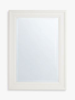 John Lewis Cambridge Rectangular Wood Frame Wall Mirror, 68 x 58cm, Heritage Cream