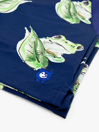 Randy Cow Frogs Print Swim Shorts, Blue/Multi