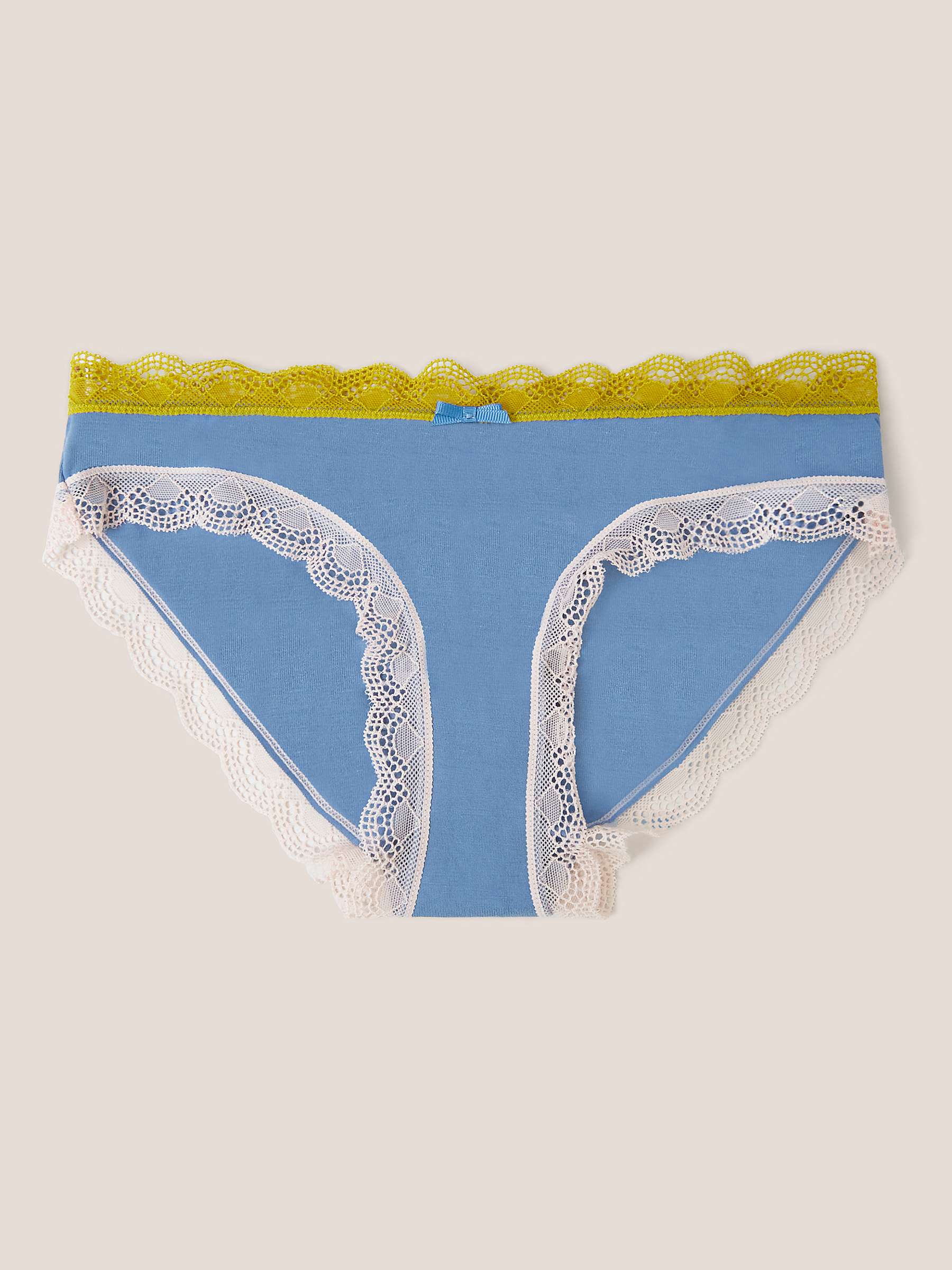 Buy White Stuff Lace Detailing Knickers, Blue/Multi Online at johnlewis.com