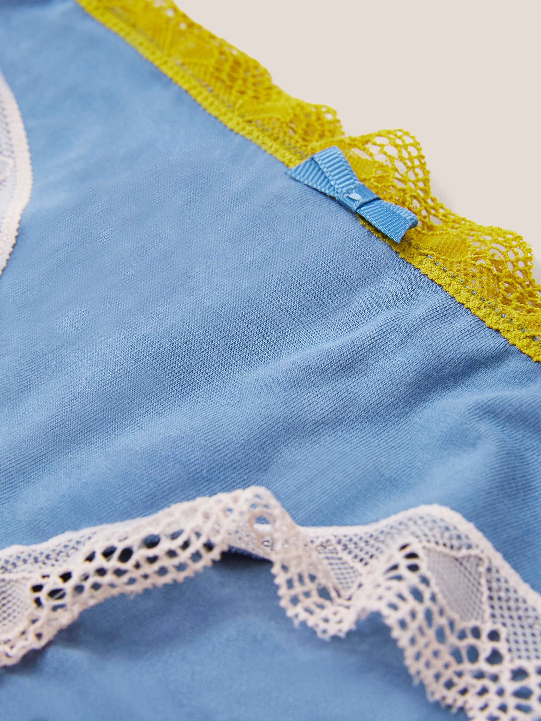 Buy White Stuff Lace Detailing Knickers, Blue/Multi Online at johnlewis.com