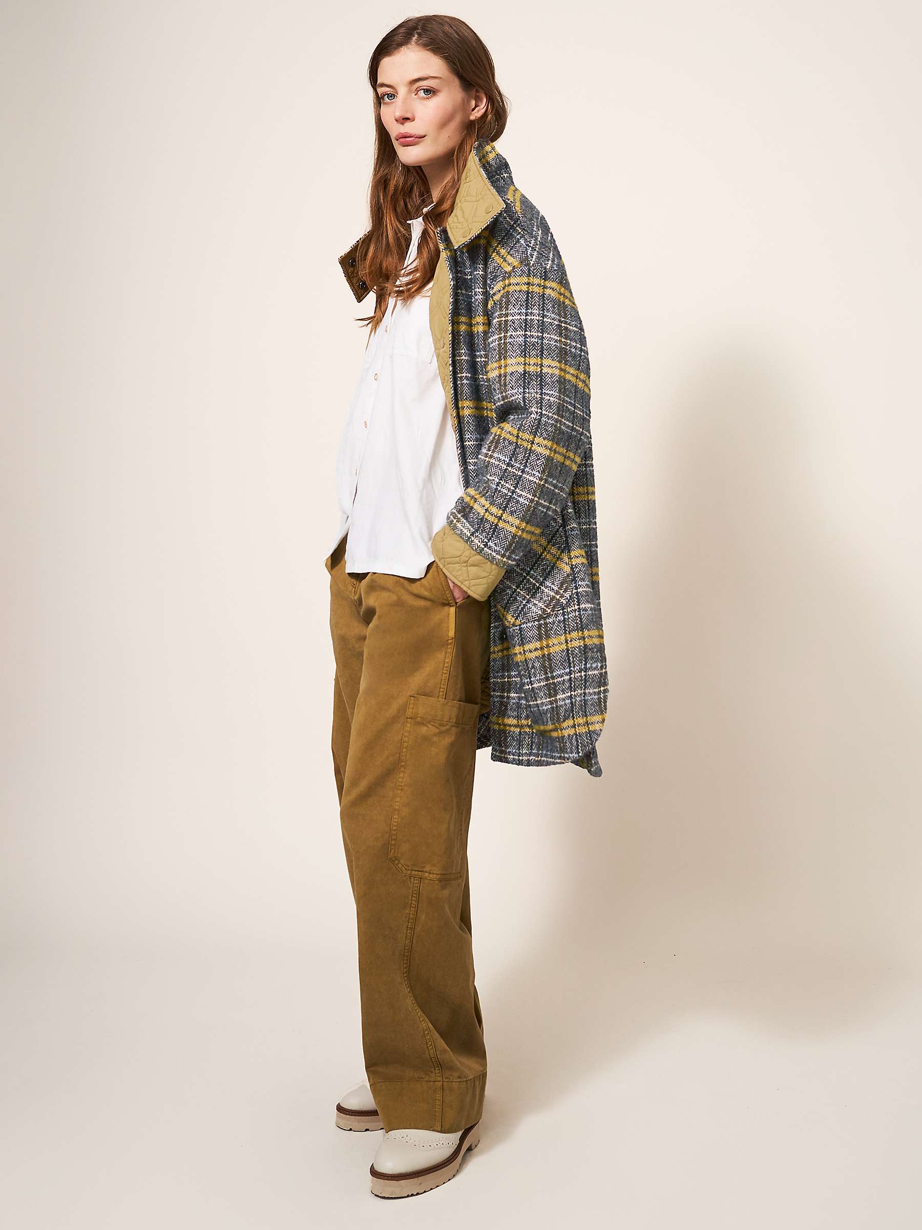 Buy White Stuff Maddie Wool Blend Reversible Coat, Multi Online at johnlewis.com