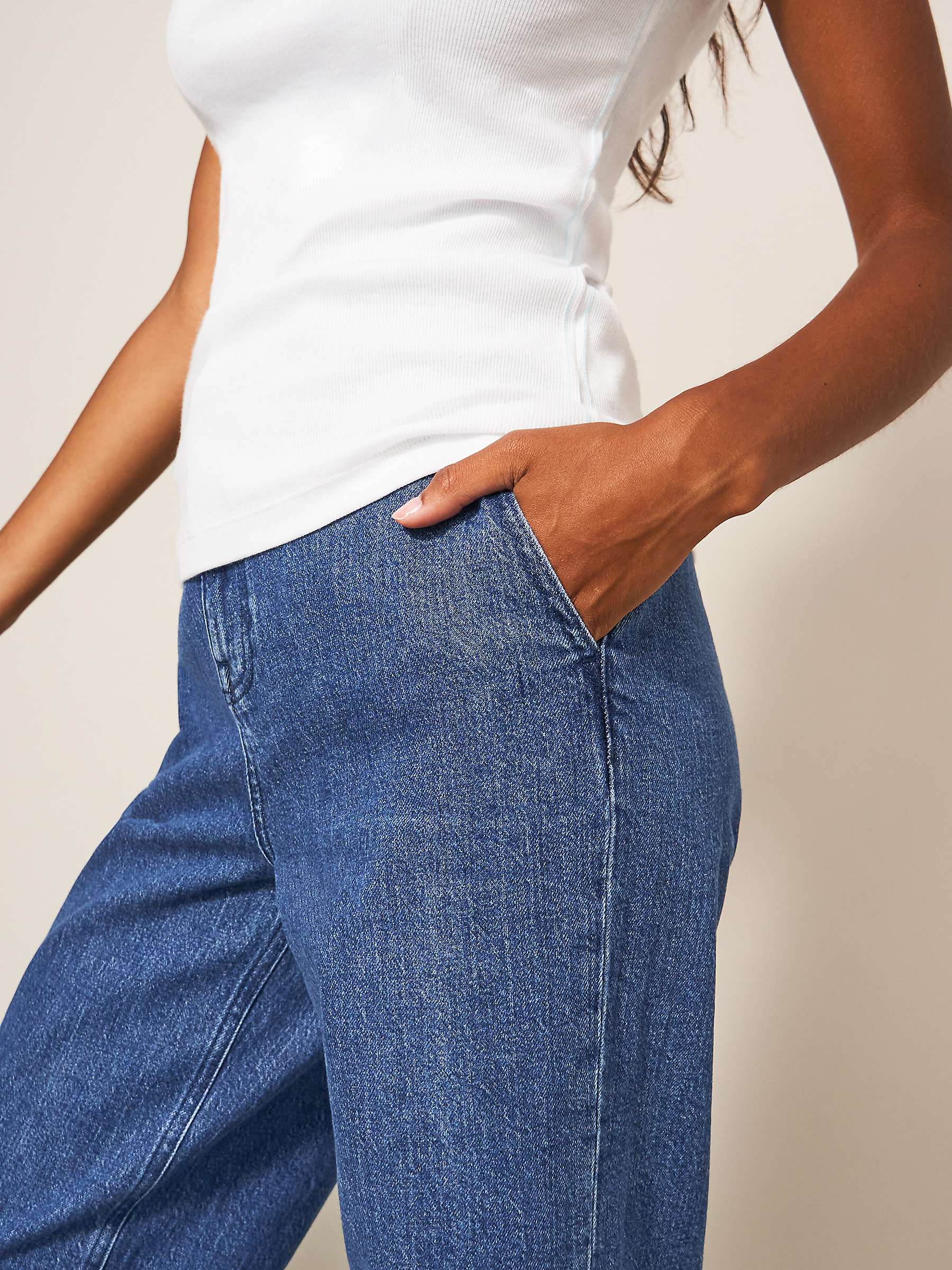 Buy White Stuff Sadie Wide Leg Jeans, Dark Denim Online at johnlewis.com
