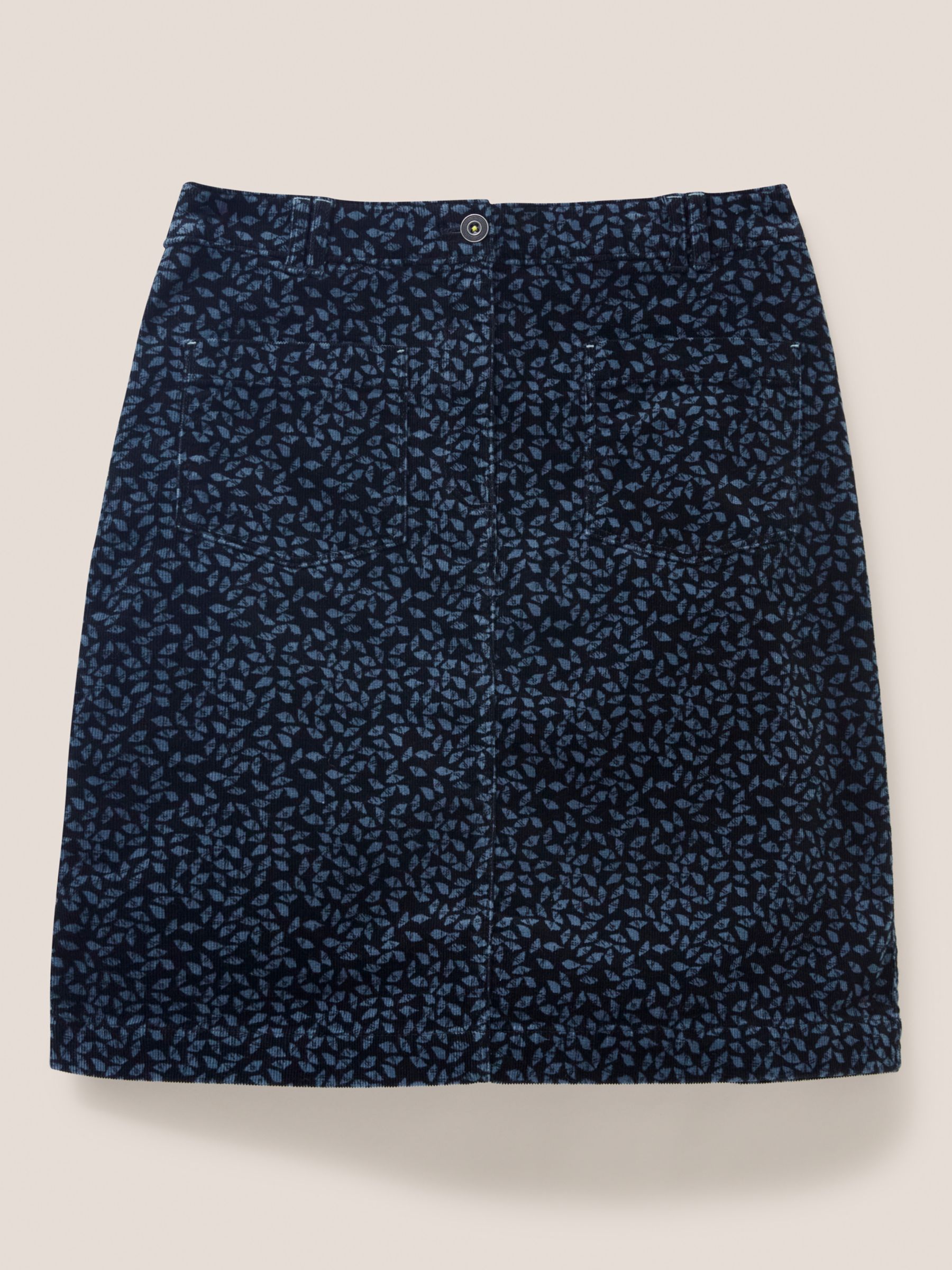 Buy White Stuff Melody Organic Cord Skirt, Grey Mlt Online at johnlewis.com