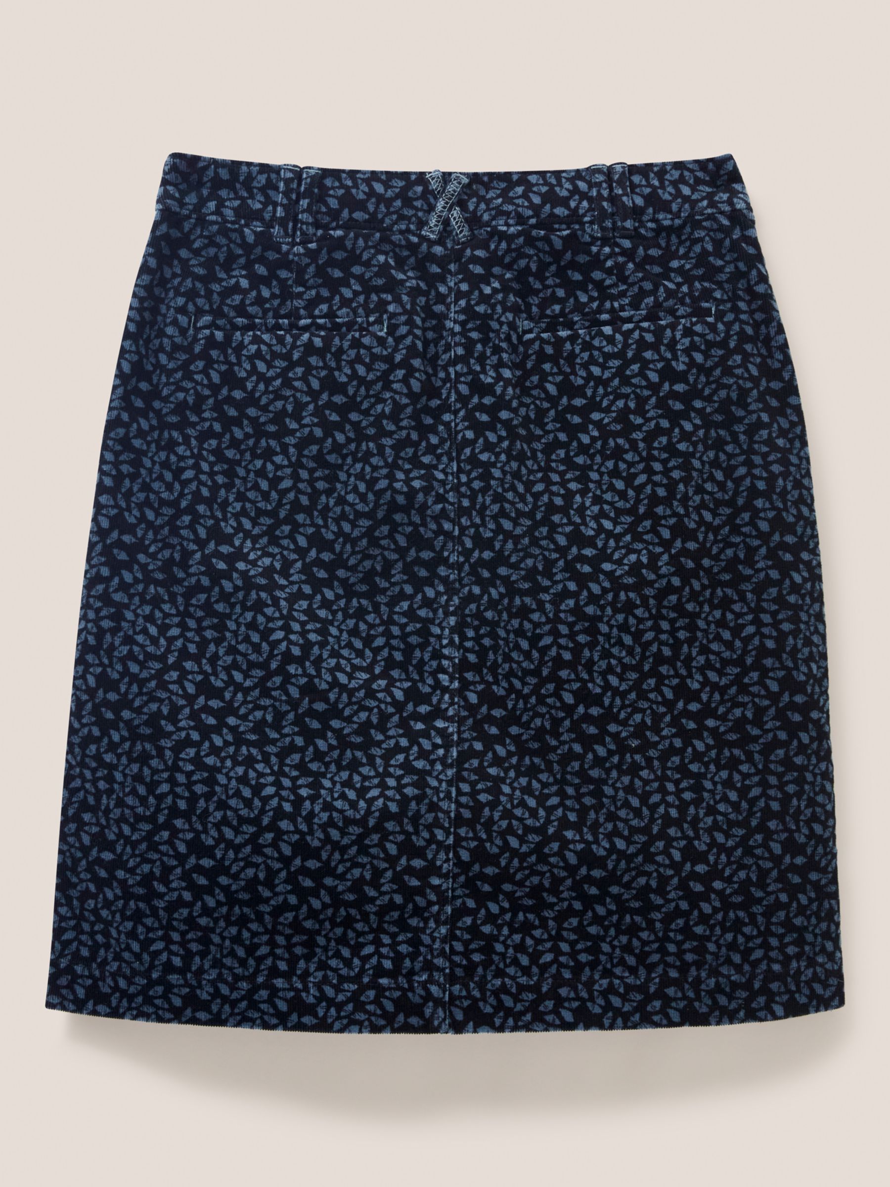 White Stuff Melody Organic Cord Skirt, Grey Mlt at John Lewis & Partners