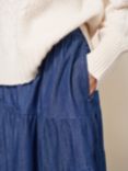 White Stuff Jenna Tiered Denim Skirt,  Denim