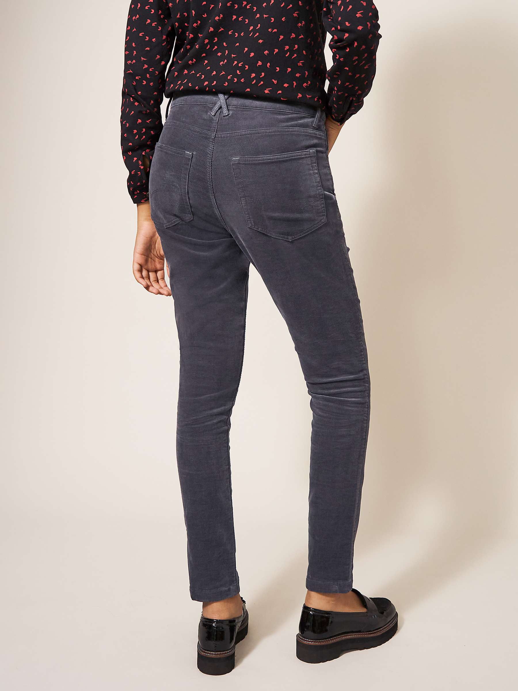 Buy White Stuff Amelia Skinny Cord Trousers, Mid Grey Online at johnlewis.com