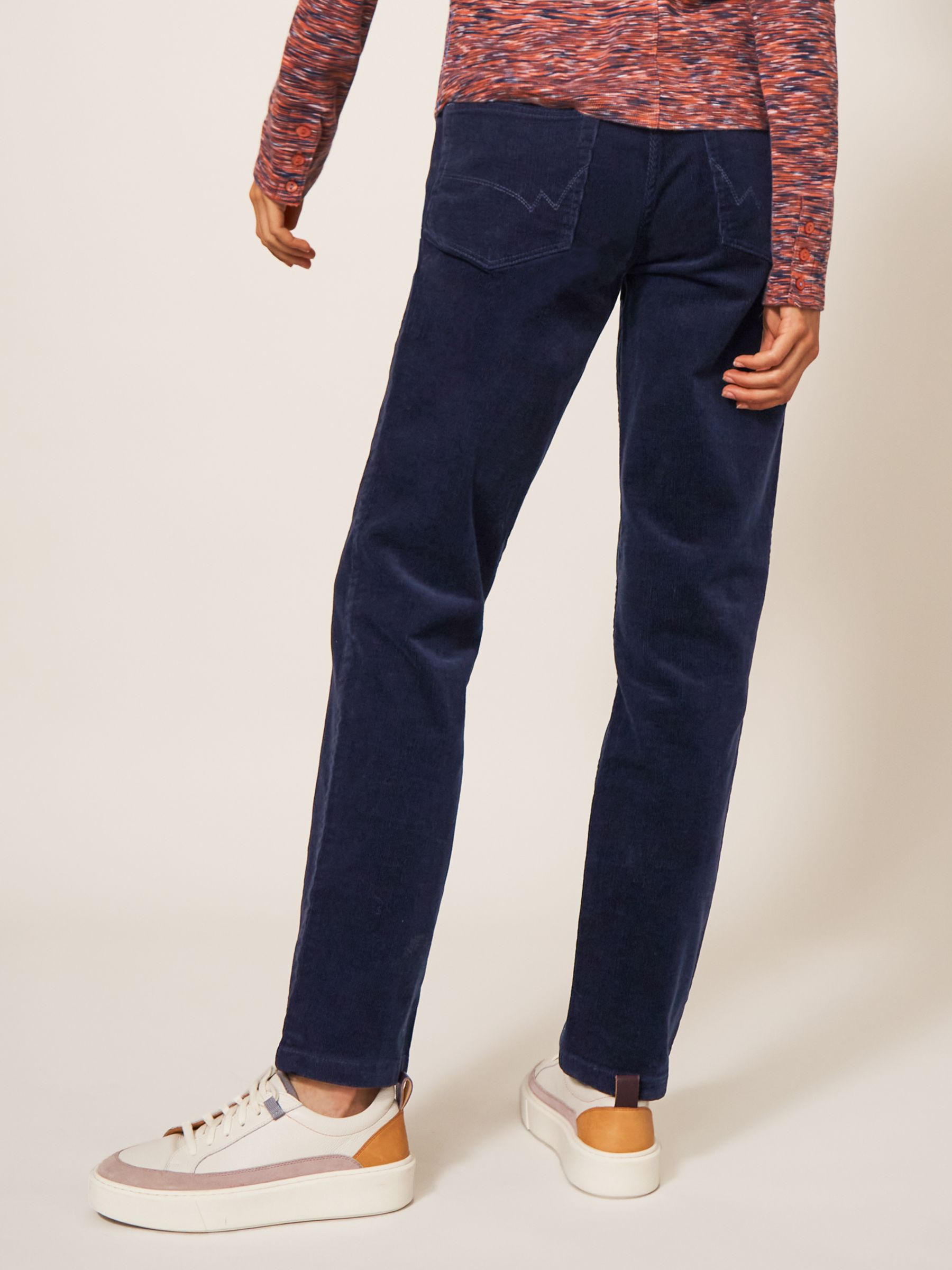 Navy, Organic Cotton Cord Jeans