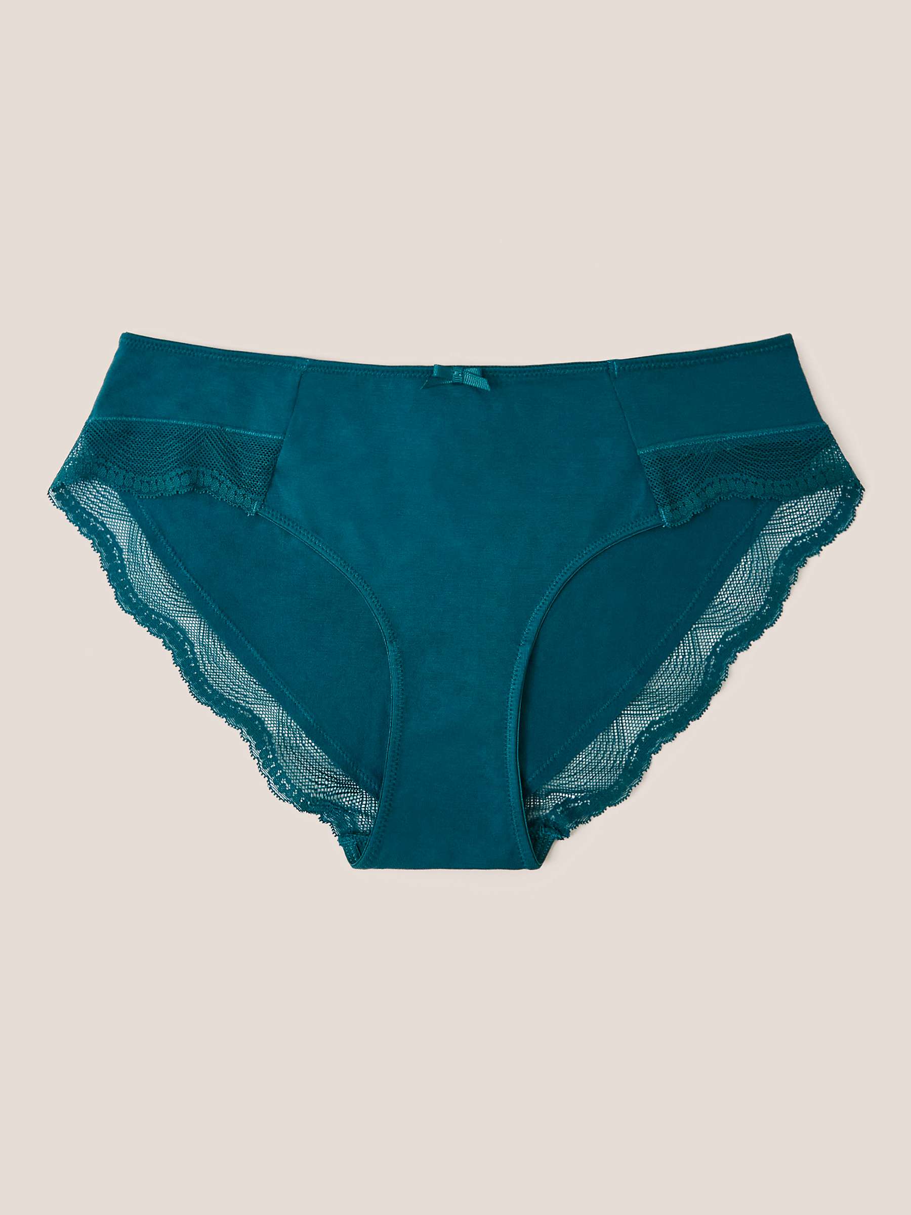 Buy White Stuff Lace Trim Shortie Knickers, Mid Teal Online at johnlewis.com