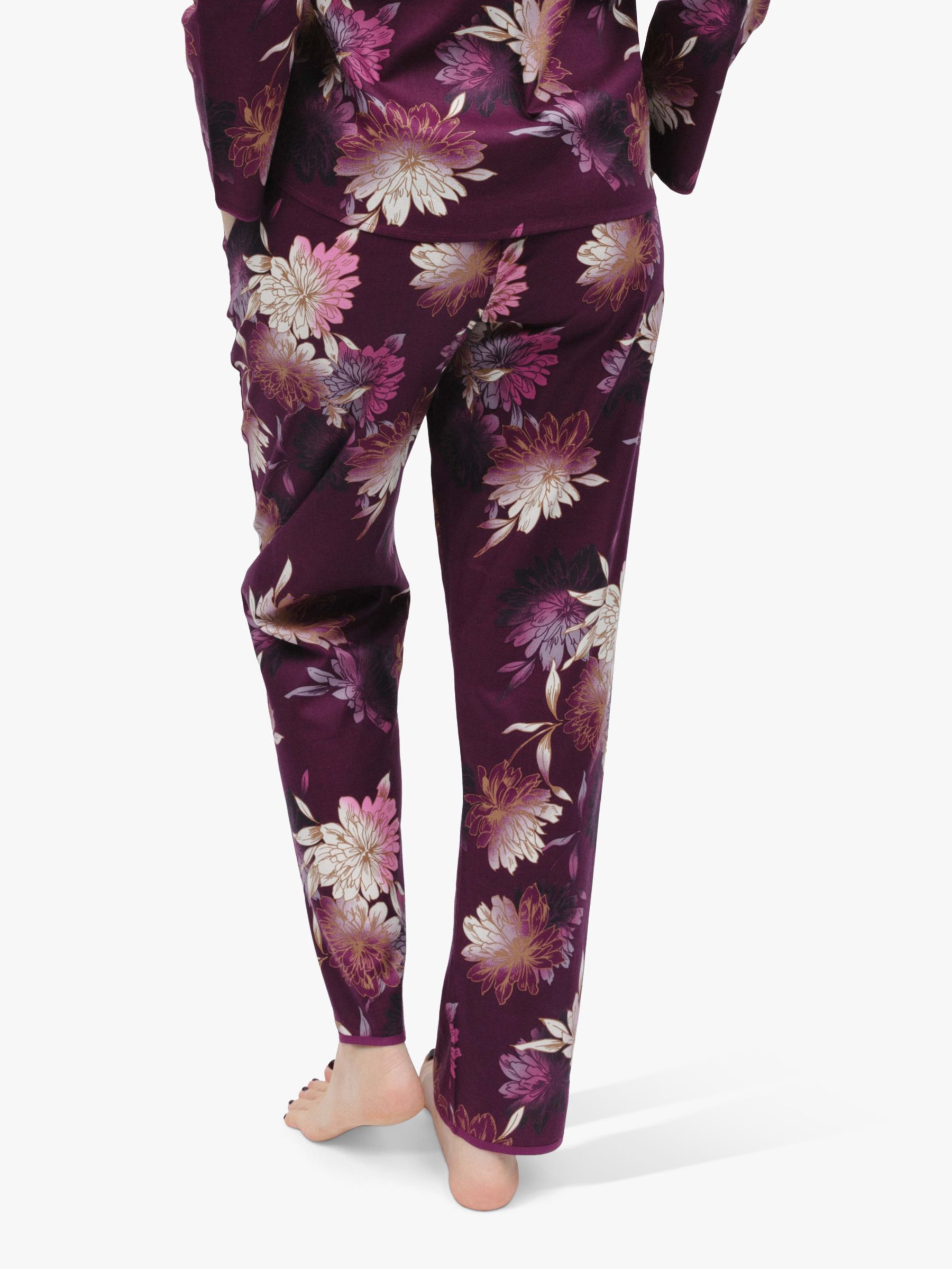 Cyberjammies Magenta Floral Print Pyjama Bottoms, Dark Magenta, 12
