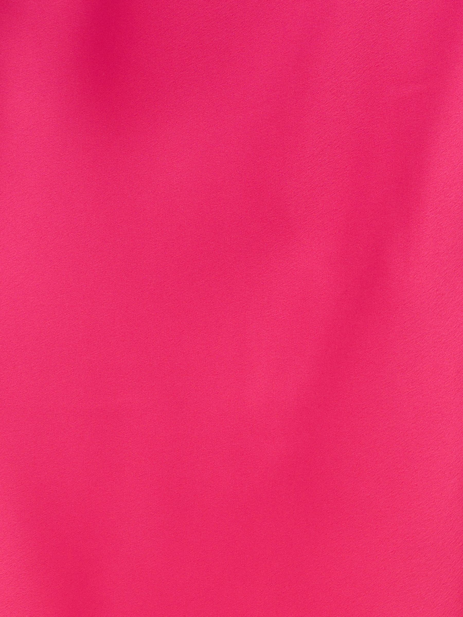 Adrianna Papell Satin Crepe Halterneck Dress, Cabaret Pink, 10