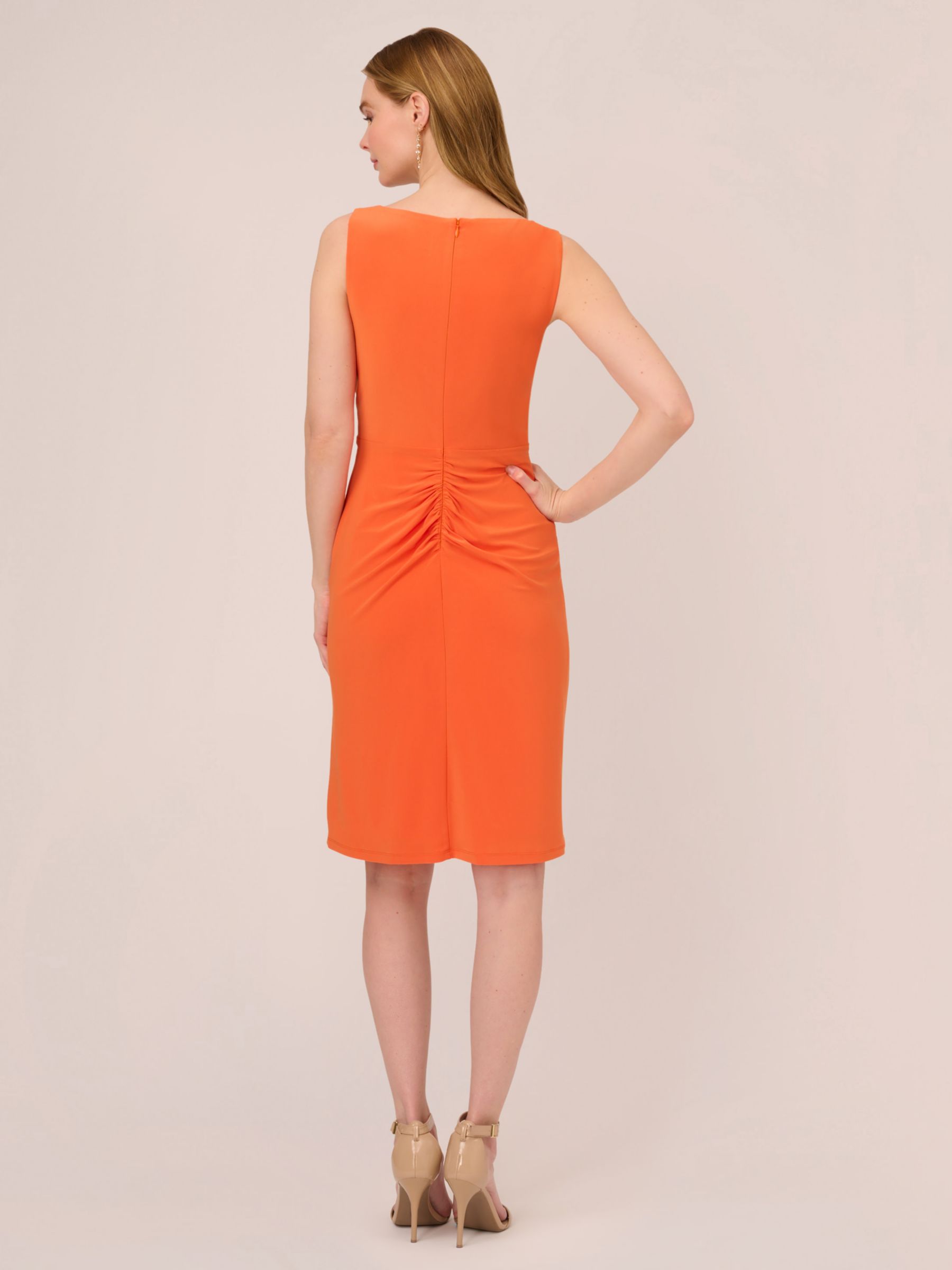 Adrianna Papell Jersey Draped Dress Tigerlily at John Lewis