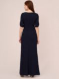 Adrianna Papell Pearl Trim Knit Maxi Dress, Midnight