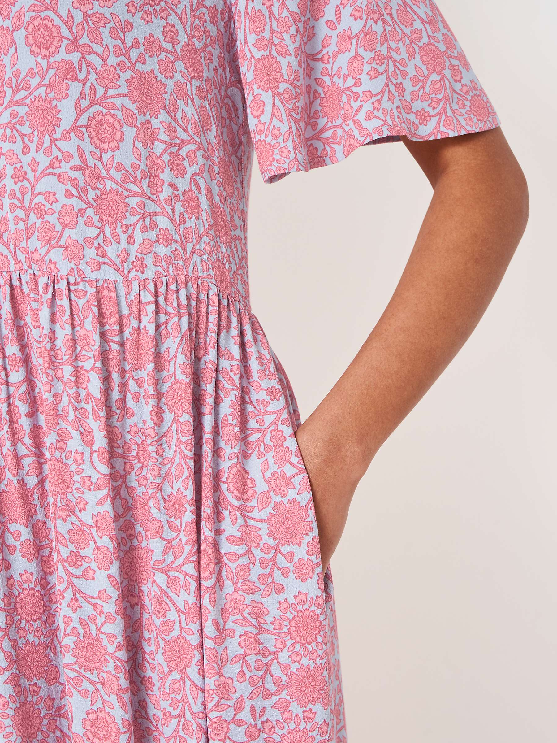 Buy Crew Clothing Eva Floral Bloom Dress, Multi/Pink Online at johnlewis.com