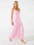 Ro&Zo Petite Floral Bias Cut Maxi Dress, Pink Multi