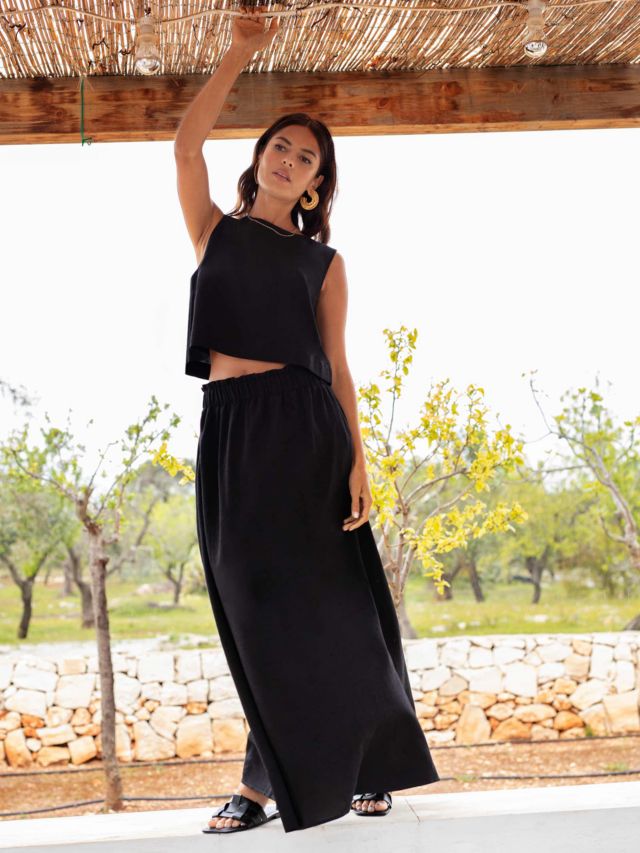 Black flowy skirt outlet womens