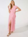 Ro&Zo Wrap Graphic Print Midi Dress, Pink, Pink