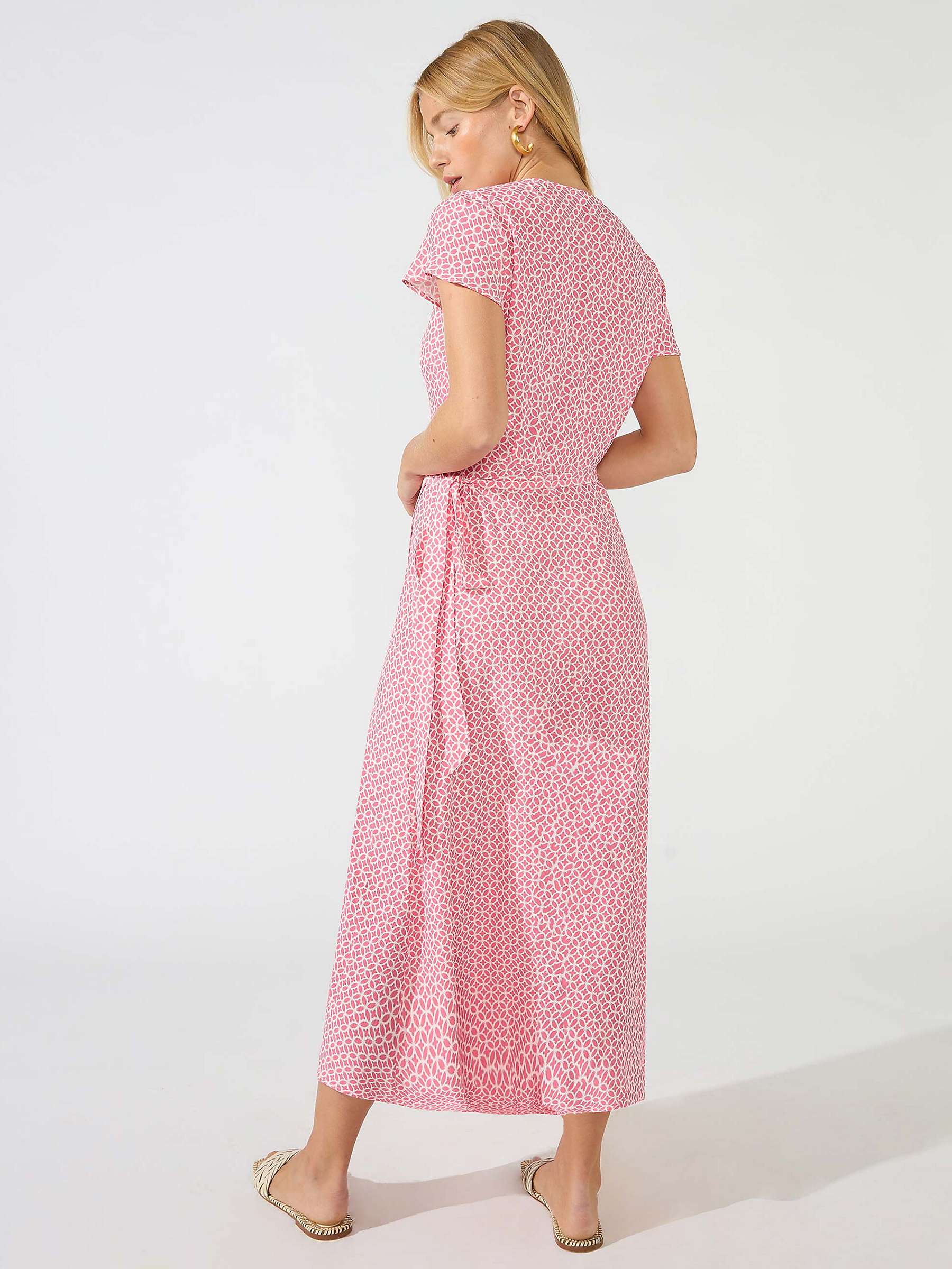 Buy Ro&Zo Wrap Graphic Print Midi Dress, Pink Online at johnlewis.com