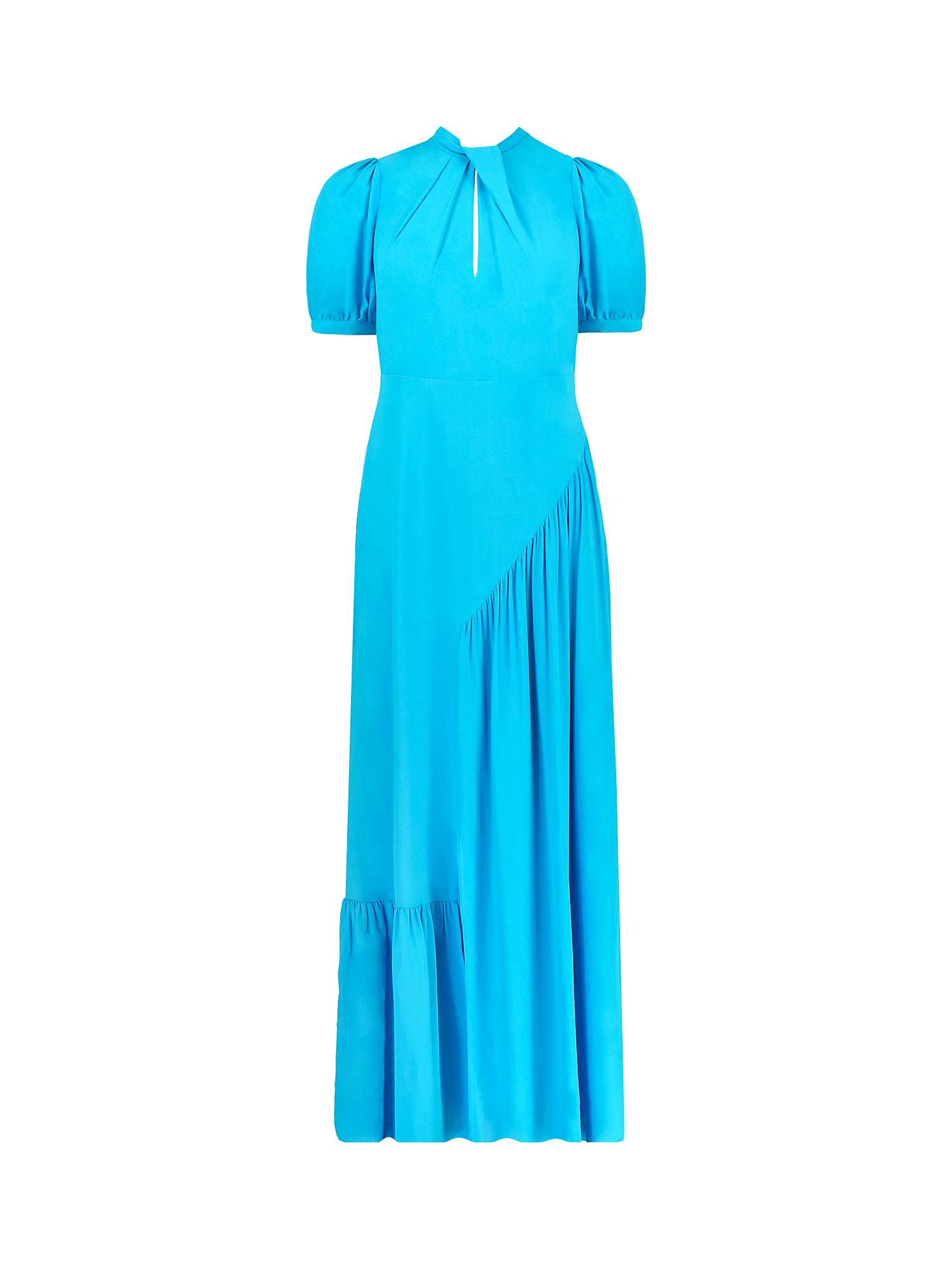 Ro&Zo Petite Scarlett Twist Neck Dress, Blue at John Lewis & Partners
