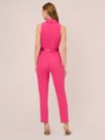 Adrianna Papell Knit Crepe Tuxedo Jumpsuit, Cabaret Pink, Cabaret Pink
