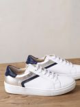 MInt Velvet Allie Metallic Leather Blocked Trainers, White