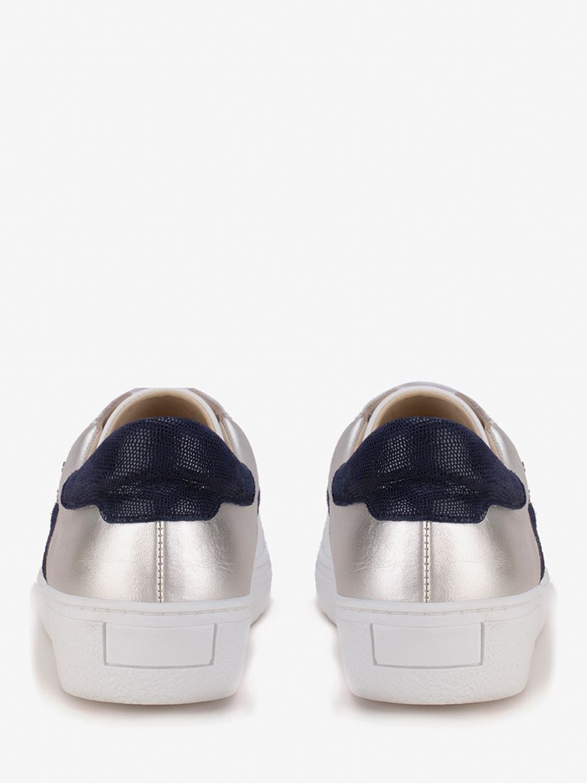 Buy MInt Velvet Allie Metallic Leather Blocked Trainers, White Online at johnlewis.com