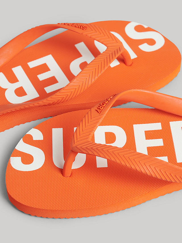 Superdry Code Core Sport Flip Flops, Orange/Optic