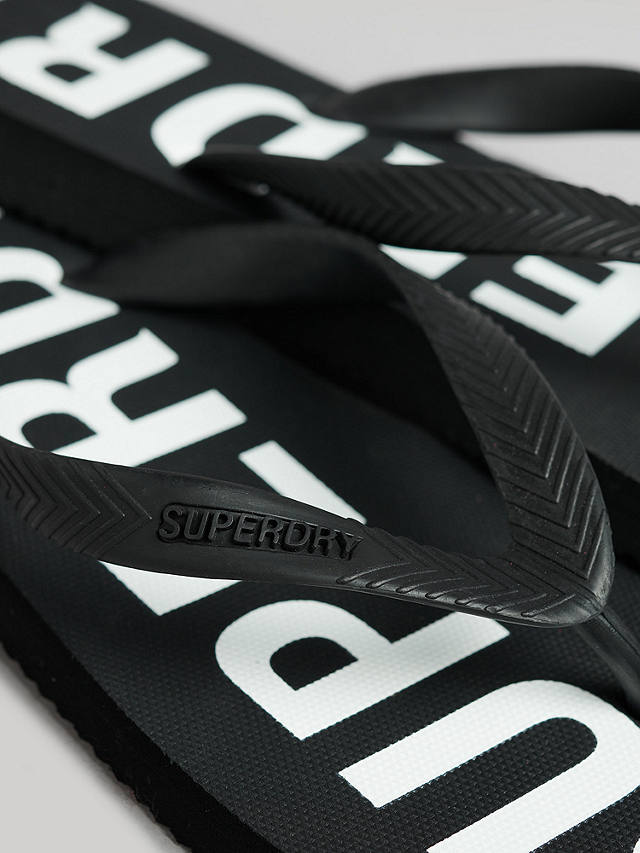 Superdry Code Core Sport Flip Flops, Black/Optic