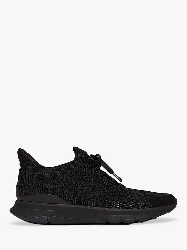 FitFlop Vitmain Knitted Trainers, Black at John Lewis & Partners