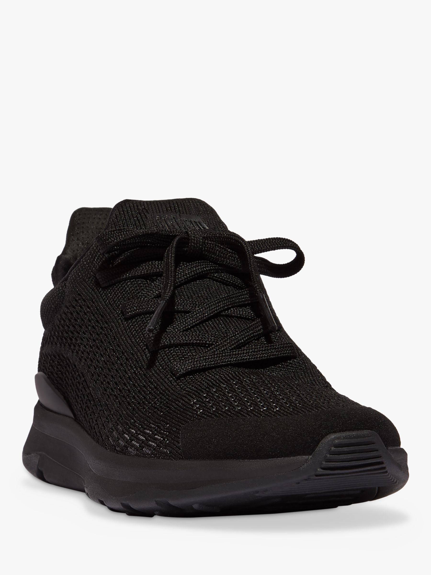 FitFlop Vitmain Knitted Trainers, Black, 3